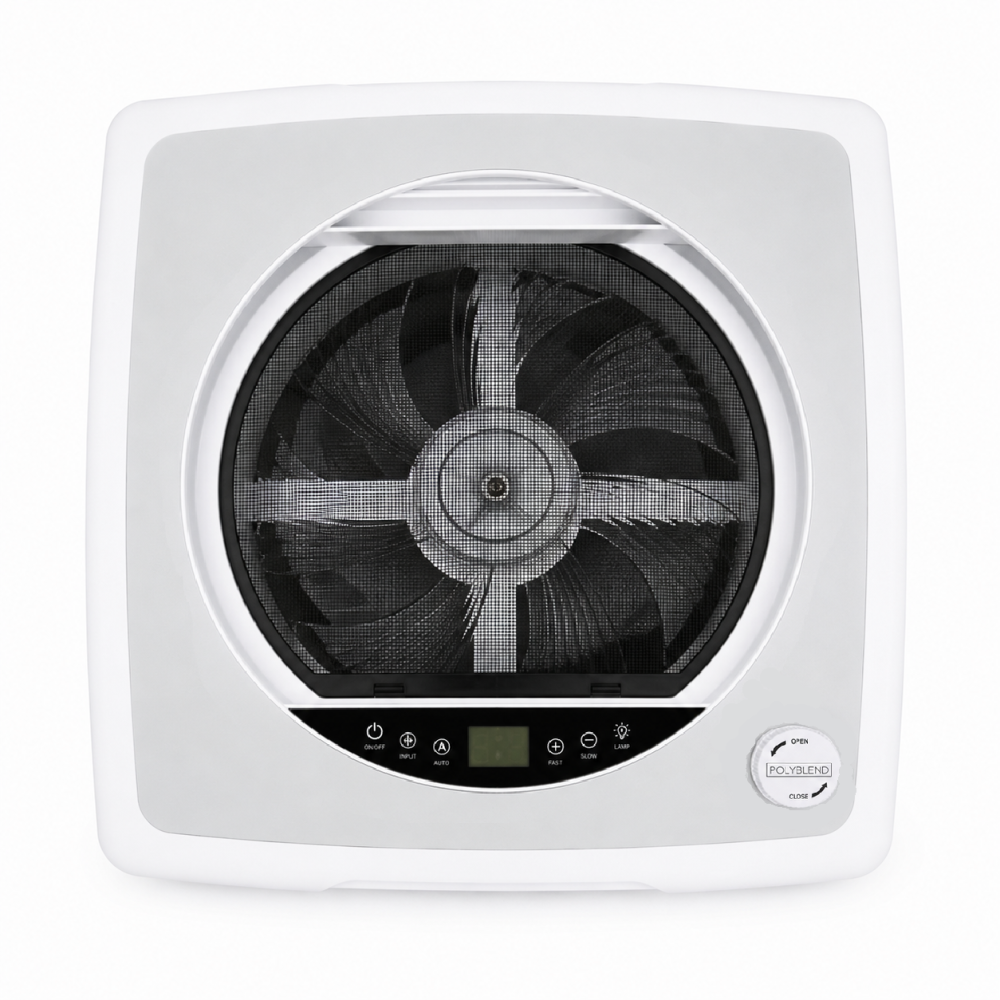PLUS FAN 4.0 okno dachowe z wentylatorem i oświetleniem LED do kampera, 400X400mm transparentne - obrazek 6
