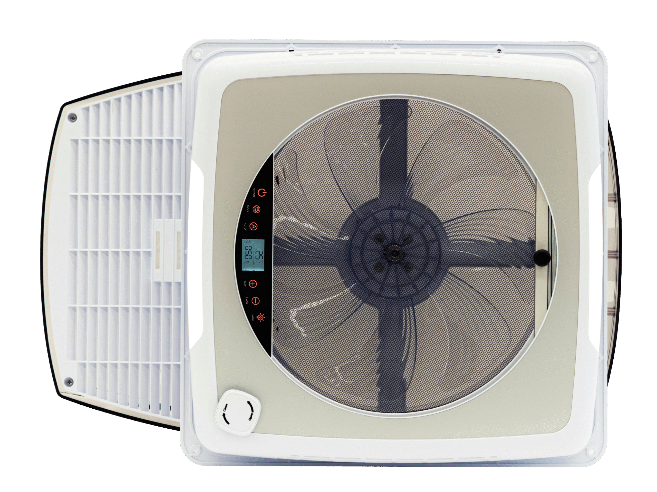 Okno dachowe z wentylatorem PlusFan 40×40 z pilotem -kamper przyczepa - obrazek 5