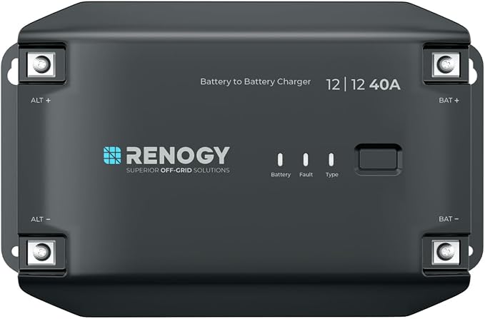 Ładowarka akumulatora hotelowego DC-DC RENOGY 40A 12V idealna do kamperów, vanów, łodzi